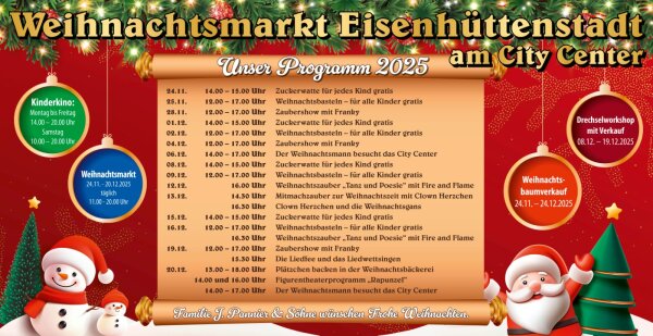 Weihnachtsmarkt Eisenh&uuml;ttenstadt24.11.-21.12.2025